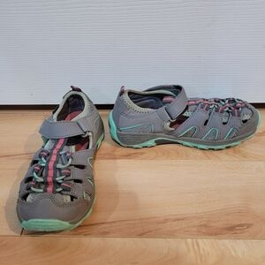 Merrell Kids' Size 13 Gray and Green Sandals